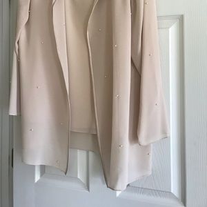 Cream party pants shirt and jacket never wore